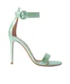 Gianvito Rossi Round-headed High-heeled Sandals In Green