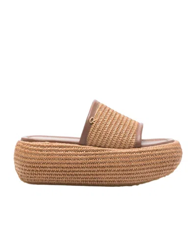 GIANVITO ROSSI ROUND HEAD SLIPPERS