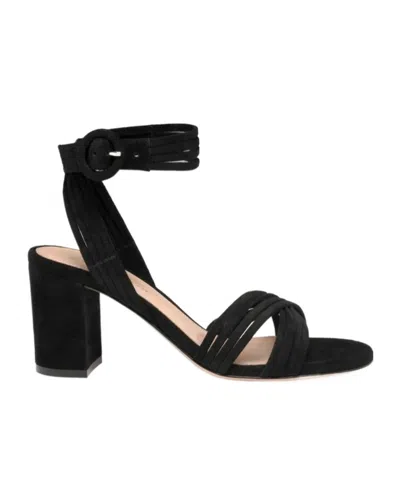 Gianvito Rossi Round-toe High-heeled Sandals In Black