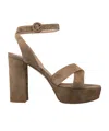 Gianvito Rossi Round-toe High-heeled Sandals In Brown