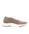 Gianvito Rossi Glover Stretch Knit Low-top Sneakers In Brown