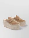 Gianvito Rossi Maxilla 105 Suede Espadrille Wedge Mules