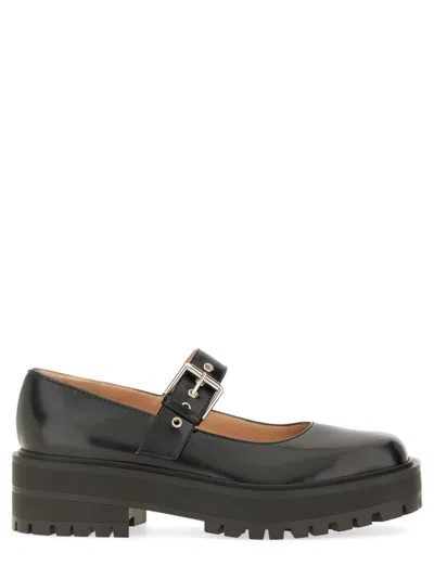 Gianvito Rossi Rounded Toe Leather Sandals