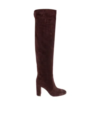 Gianvito Rossi Round-toe Boots In Brown