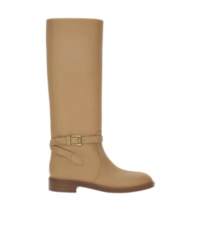 Gianvito Rossi Round-toe Tall Boots In Nude