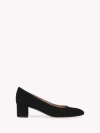 Gianvito Rossi 45mm Piper Suede Pointed-toe Pumps In Black