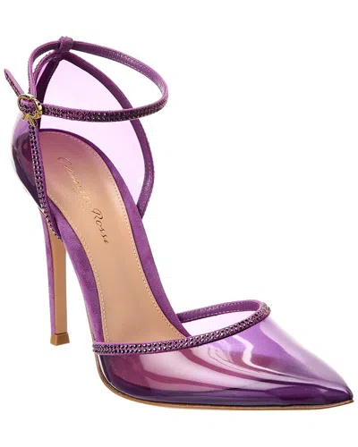 Gianvito Rossi Sabina Plexi Pump In Purple