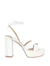 Gianvito Rossi Sabrina Satin Crisscross Ankle-strap Platform Sandals In Multi