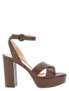Gianvito Rossi Brown Ankle Strap Heels