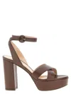 Gianvito Rossi "sabrina" Open Toe Platform Sandals In Brown