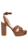 Gianvito Rossi "sabrina" Open Toe Platform Sandals In Brown