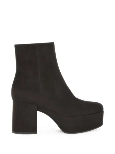 Gianvito Rossi Sally Platform Ankle Boots In Brown
