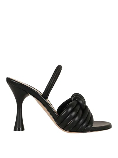 Gianvito Rossi Ottavia 95 Nappa Leather Sandals In Black