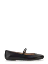 Gianvito Rossi Mary Ribbon Patent Leather Ballet Flats In Black