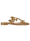 Gianvito Rossi Flavia Metallic Leather Flats In Meko Mekong
