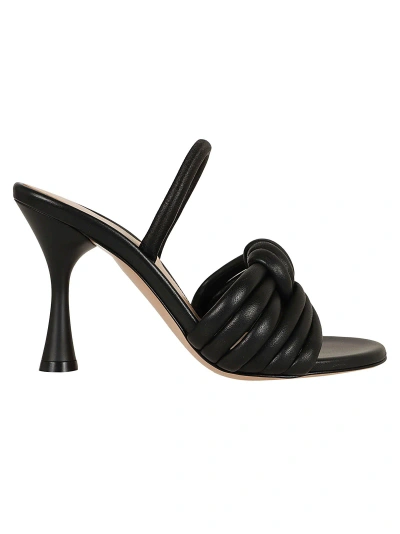 Gianvito Rossi Ottavia 95 Nappa Leather Sandals In Black