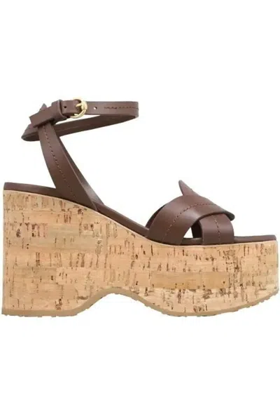 Gianvito Rossi Sandales Plateforme In Brown