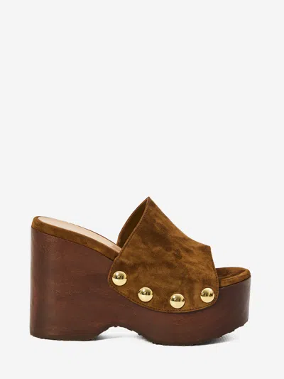 Gianvito Rossi Arda Wedge Sandals In Brown