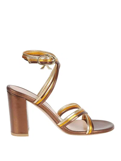 GIANVITO ROSSI NAPPA SILK SANDAL