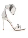 Gianvito Rossi Lucrezia Silver Mirror Effect Sandals In Silver