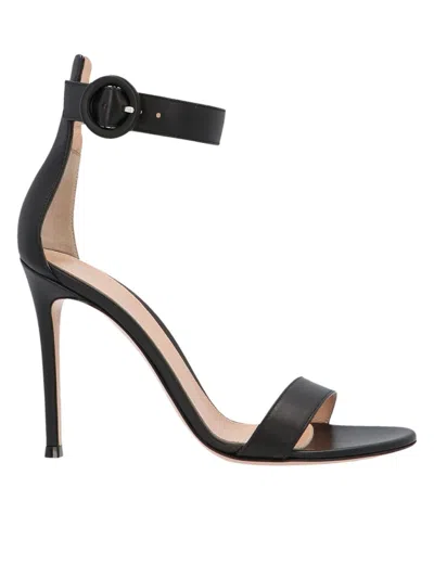 Gianvito Rossi Portofino Sandals In Black