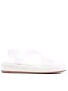 Gianvito Rossi Metropolis Flatform Sandals In White