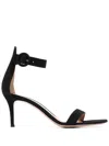 Gianvito Rossi Adjustable Ankle Strap High Heel Sandals In Black