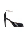 Gianvito Rossi Ethel Squared Peep Toe Sandals In Black
