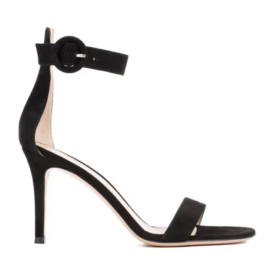 Gianvito Rossi Adjustable Ankle Strap High Heel Sandals In Black