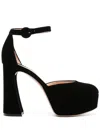 Gianvito Rossi 120 Holly Suede Platform Pumps In Black