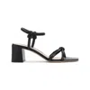Gianvito Rossi Block Heel Nappa Leather Sandals In Black