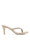 Gianvito Rossi 70mm Calypso Suede And Raffia Heeled Thong Sandals In Brown