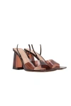 Gianvito Rossi Cosmic Leather-trimmed Tpu Sandals In Brown