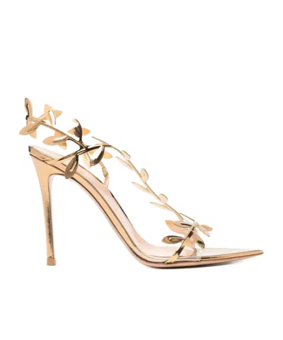 Gianvito Rossi Crystal Branch Slingback Cocktail Sandals In Multi
