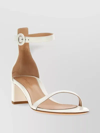 Gianvito Rossi Sandals Heel Block Toe Open In White