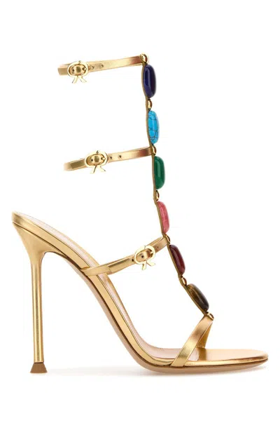 Gianvito Rossi Shanti Embellished Leather Sandals In Mekong