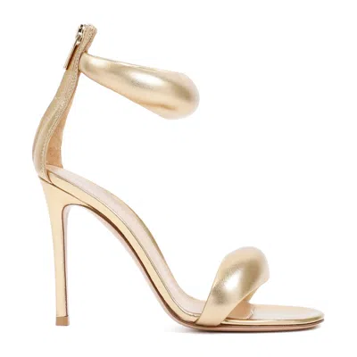 Gianvito Rossi Metallic Napa Ankle-cuff Stiletto Sandals In Gold