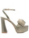 Gianvito Rossi Elevated Faux Leather Sandals With 11cm Heel In Metallics