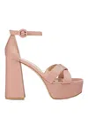 Gianvito Rossi Crisscross Block-heel Platform Sandals In Pink