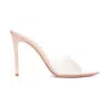 Gianvito Rossi Clear Pointed Toe Stiletto Heel Mules In Pink