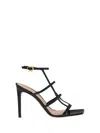 Gianvito Rossi Mondry 95 Caged Leather Sandals In Rouge
