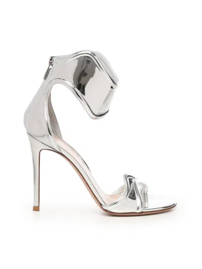 Gianvito Rossi Woman Sandals Silver Size 8 Leather