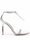 Gianvito Rossi Montecarlo Crystal-embellished Suede And Satin Sandals In Silver