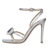 Gianvito Rossi Sandals Silver In Argento Metallici E Grigi