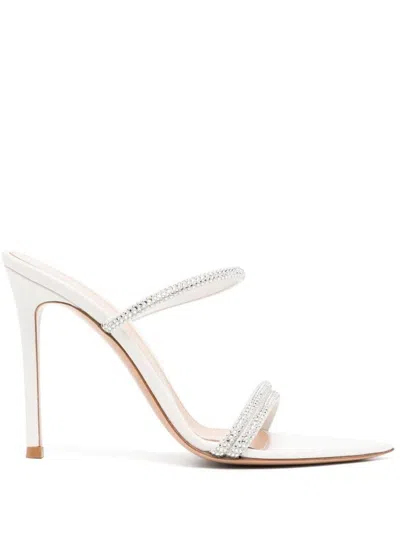 Gianvito Rossi Cannes 105mm Mules In White