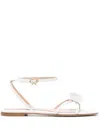 Gianvito Rossi Sandalen Mit Kristallen In White