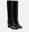Gianvito Rossi Santiago Knee-high Leather Boots In Black