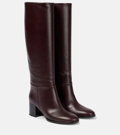 Gianvito Rossi Santiago Leather Knee-high Boots