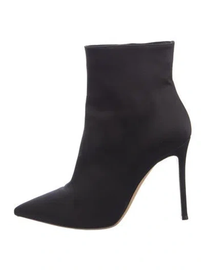 Pre-owned Gianvito Rossi Satin Boots In Black