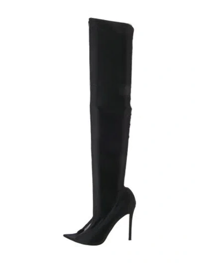 Pre-owned Gianvito Rossi Satin Gladiator Sandals In Black